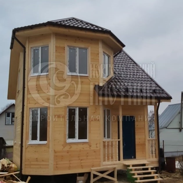 Фотоотчет - Каркасный дом 7,5х8,5м с террасой (проект Д-100) СК "Новгородский Пл