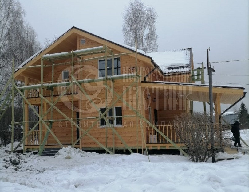 Фотоотчет - Одноэтажный каркасный дом 9,3х12,4м (индивидуальный проект) СК "Новг